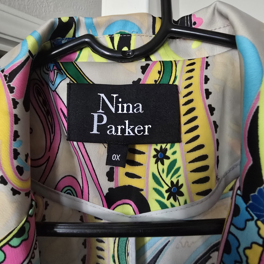 Nina Parker Colorful Paisley Duster